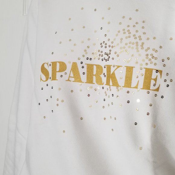 1901 White Sparkle Graphic Crewneck Sweatshirt - Picture 4 of 7